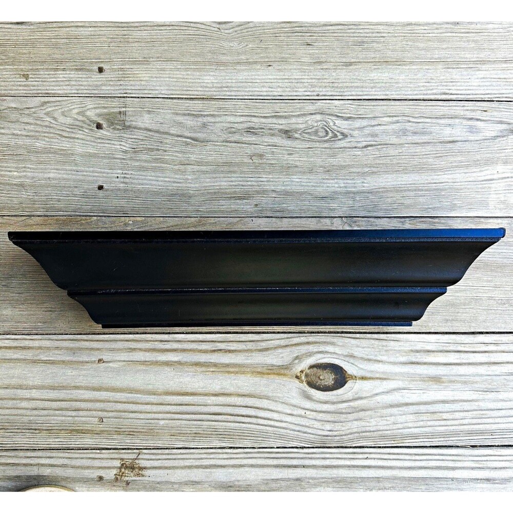 Black Floating Wall Shelf 18” Wall Mounted Display Shelf Ledge Modern Home Decor